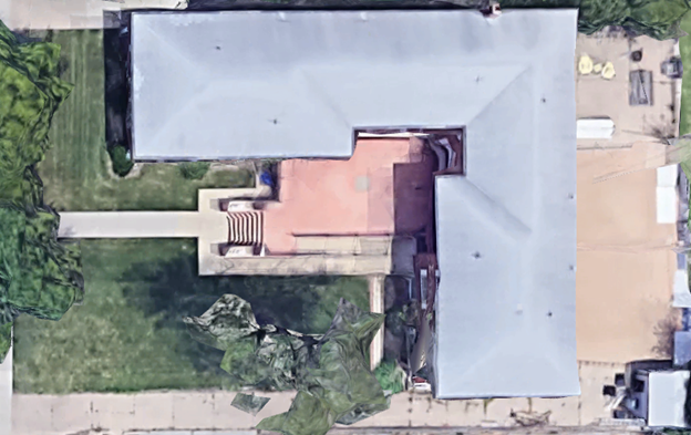 aerial of house